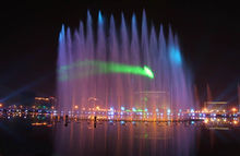 喷泉夜景 喷泉夜景